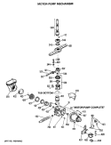 MOTOR - PUMP MECHANISM Diagram and Parts List for GSD830P-48WA  General Electric Dishwasher
