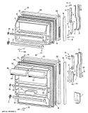 Section Diagram and Parts List for TBX14DRJRHA  General Electric Refrigerator
