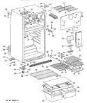 Section Diagram and Parts List for TBX14DRJRHA  General Electric Refrigerator