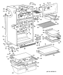 Section Diagram and Parts List for TBCW18ZPBRWH  General Electric Refrigerator