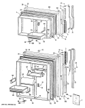 Section Diagram and Parts List for TBCW19ZPARWH  General Electric Refrigerator