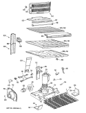 Section Diagram and Parts List for TBCW19ZPARWH  General Electric Refrigerator