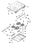 Section Diagram and Parts List for JB579GR4WH  General Electric Range