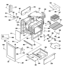 Section Diagram and Parts List for JB579GR4WH  General Electric Range