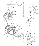 Section Diagram and Parts List for JB576GR3WH  General Electric Range