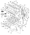Section Diagram and Parts List for JHP63GN3AD  General Electric Range
