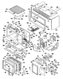 Section Diagram and Parts List for JHP69GN3AD  General Electric Microwave Oven Combo