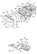 Section Diagram and Parts List for JKP44GP2BG  General Electric Wall Oven