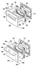 Section Diagram and Parts List for JKS05P2AD  General Electric Wall Oven