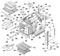 Section Diagram and Parts List for JKP17WP2WG  General Electric Wall Oven
