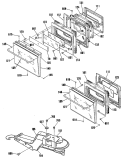 Part Location Diagram of WB55K5016 GE OV DOOR LINING-LOWER
