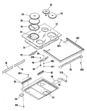 Section Diagram and Parts List for JB570GM5BK  General Electric Range