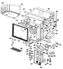 Section Diagram and Parts List for JHP56GN4AD  General Electric Range