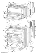 Section Diagram and Parts List for TBCW18ZRERWH  General Electric Refrigerator