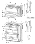 Section Diagram and Parts List for TBE14SRJRHA  General Electric Refrigerator