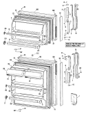 Section Diagram and Parts List for TBE14SRJRHA  General Electric Refrigerator