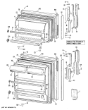 Section Diagram and Parts List for TBE16SRJRHA  General Electric Refrigerator