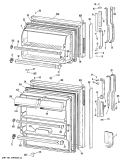Section Diagram and Parts List for TBE16DRTRAD  General Electric Refrigerator