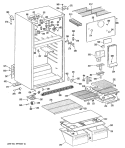 Section Diagram and Parts List for TBE16DRTRAD  General Electric Refrigerator