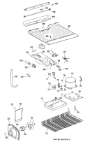 Section Diagram and Parts List for TBE16DRTRAD  General Electric Refrigerator