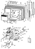 Section Diagram and Parts List for TBEW22RRERWH  General Electric Refrigerator