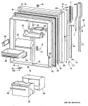 Section Diagram and Parts List for TBEW22RRERWH  General Electric Refrigerator