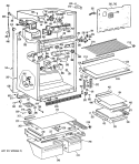 Section Diagram and Parts List for TBH24TQERAD  General Electric Refrigerator