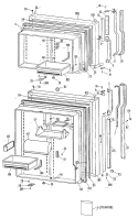 Section Diagram and Parts List for TBH19ZRLRAD  General Electric Refrigerator