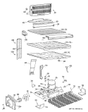 Section Diagram and Parts List for TBH19ZRLRAD  General Electric Refrigerator