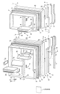 Section Diagram and Parts List for TBH22ZRERAD  General Electric Refrigerator
