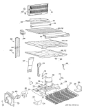 Section Diagram and Parts List for TBH22ZRERAD  General Electric Refrigerator