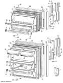 Section Diagram and Parts List for TBX16DRKRAD  General Electric Refrigerator