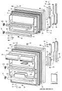 Section Diagram and Parts List for TBX18DRNRAD  General Electric Refrigerator