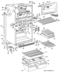 Section Diagram and Parts List for TBX18DRBRAD  General Electric Refrigerator