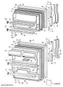 Section Diagram and Parts List for TBX21GPARWH  General Electric Refrigerator