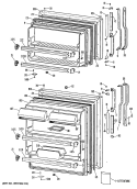 Section Diagram and Parts List for TBX21TPARWH  General Electric Refrigerator