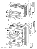 Section Diagram and Parts List for TBX21ZRBRAD  General Electric Refrigerator