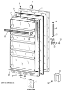 Section Diagram and Parts List for CA19DMD  General Electric Freezer