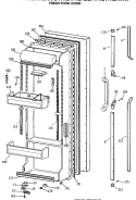 FRESH FOOD DOOR Diagram and Parts List for TFH24PRSAWW  General Electric Refrigerator