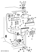 Section Diagram and Parts List for TFH24PRSAWW  General Electric Refrigerator