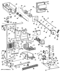 Section Diagram and Parts List for TFX27PFSAAA  General Electric Refrigerator