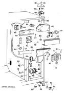 Section Diagram and Parts List for TFH27PRSAAA  General Electric Refrigerator