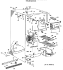 FREEZER SECTION Diagram and Parts List for TFX20JASAAD  General Electric Refrigerator