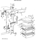 FRESH FOOD SECTION Diagram and Parts List for TFX20JASAAD  General Electric Refrigerator