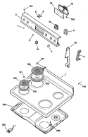 Section Diagram and Parts List for JBC17G*R3  General Electric Range