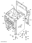 Section Diagram and Parts List for JBS03*R3  General Electric Range