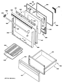 Section Diagram and Parts List for JBP22G*R3  General Electric Range