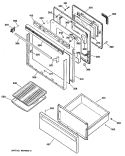 Part Location Diagram of WB55X5368 GE LINER Assembly WELD DOOR