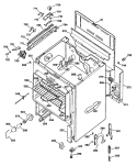Section Diagram and Parts List for JBP27G*R3  General Electric Range