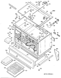 Section Diagram and Parts List for JCP67H5WH  General Electric Range